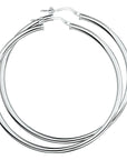 Zilver Gerhodineerd Oorringen 3,0 MM Ronde Buis 1317512 - PansiteNederland.nl