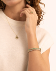 Sparkling Jewels Armband Gold plated Saturn Small - 2mm SB-G-2MM-ADD