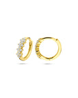 Zilveren vergulde geel klapoorringen zirkonia 11,5 mm 1 micron - 2104010
