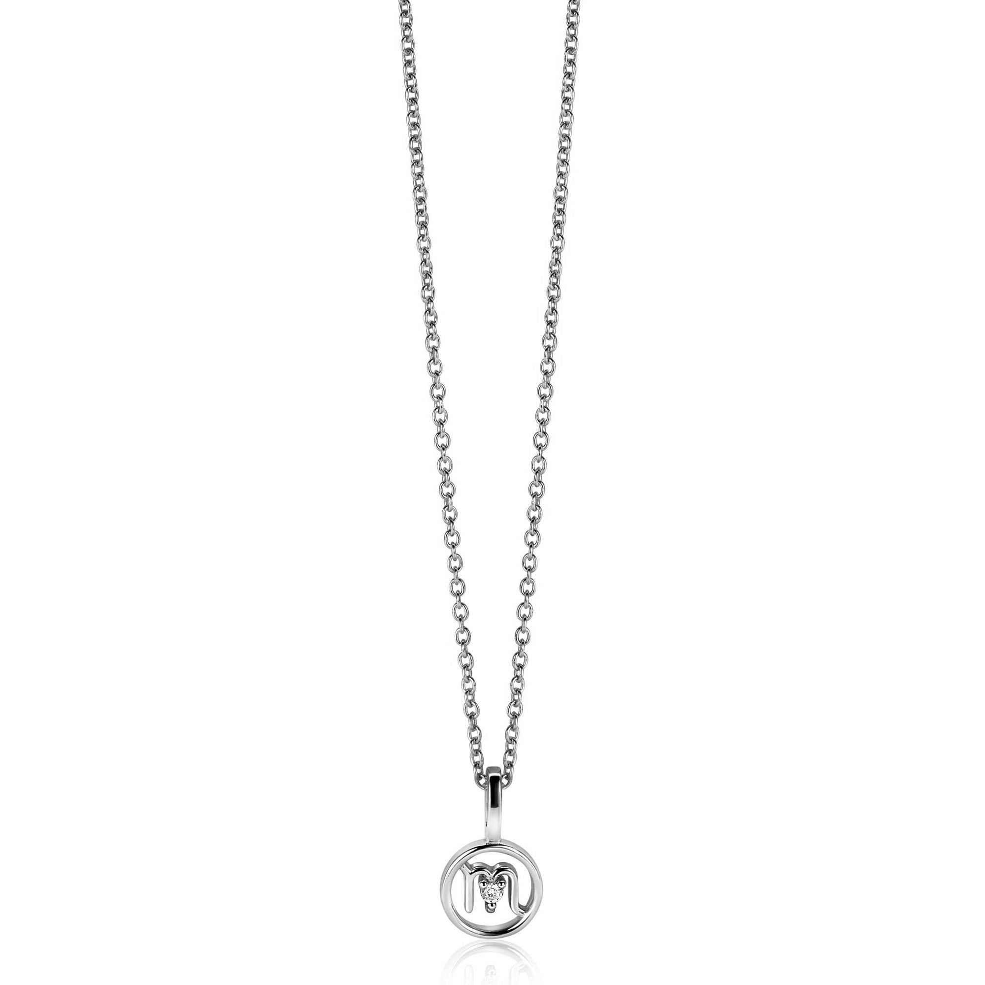 Zinzi zilveren Schorpioen sterrenbeeldhanger bezet met witte zirkonia ZIH-SCH (zonder collier) - PansiteNederland.nl
