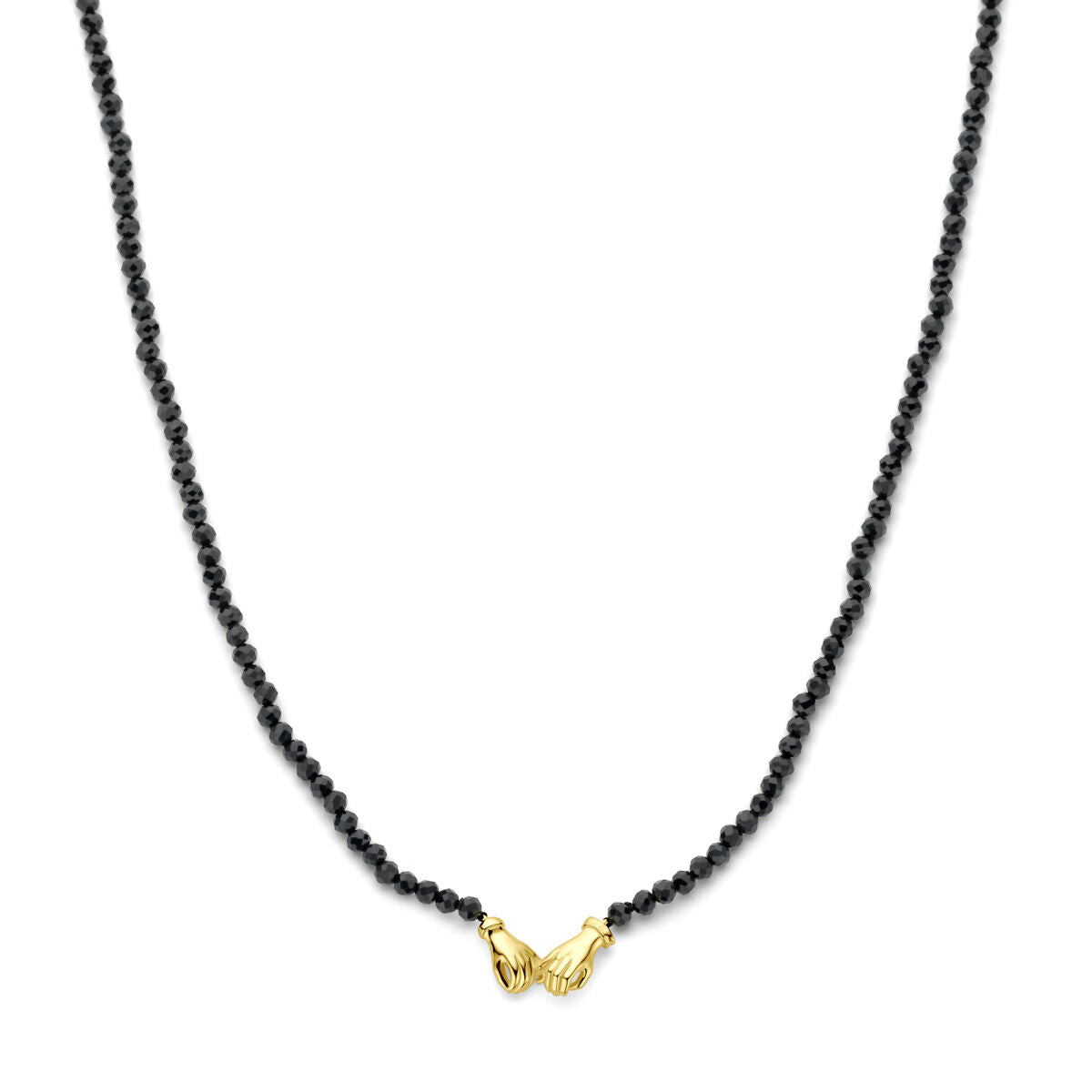 Fantasy Collection Collier onyx 40 + 5 cm 3 micron zilver verguld
