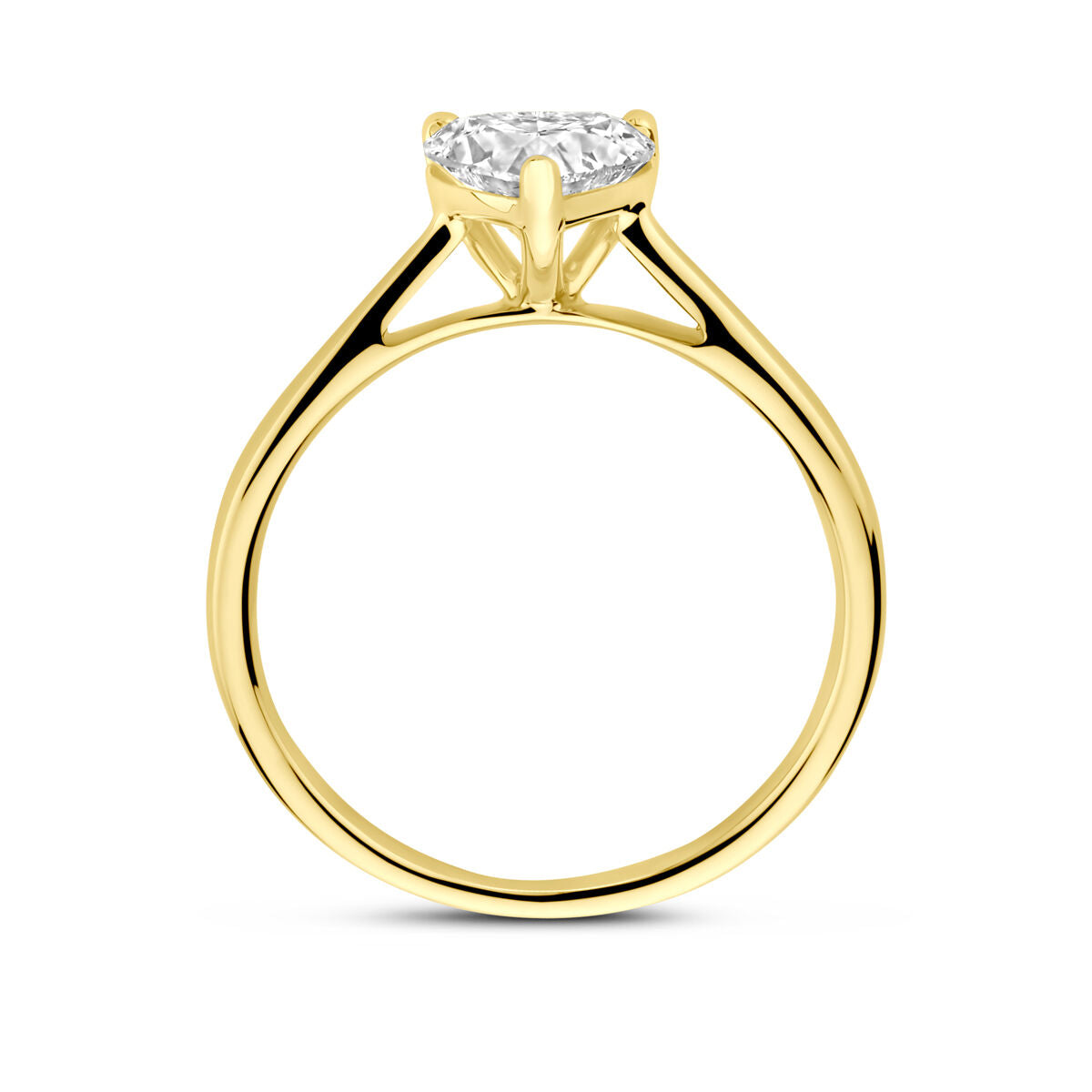 Fantasy Collection Ring lab grown diamant 1.00ct h si 14K geelgoud