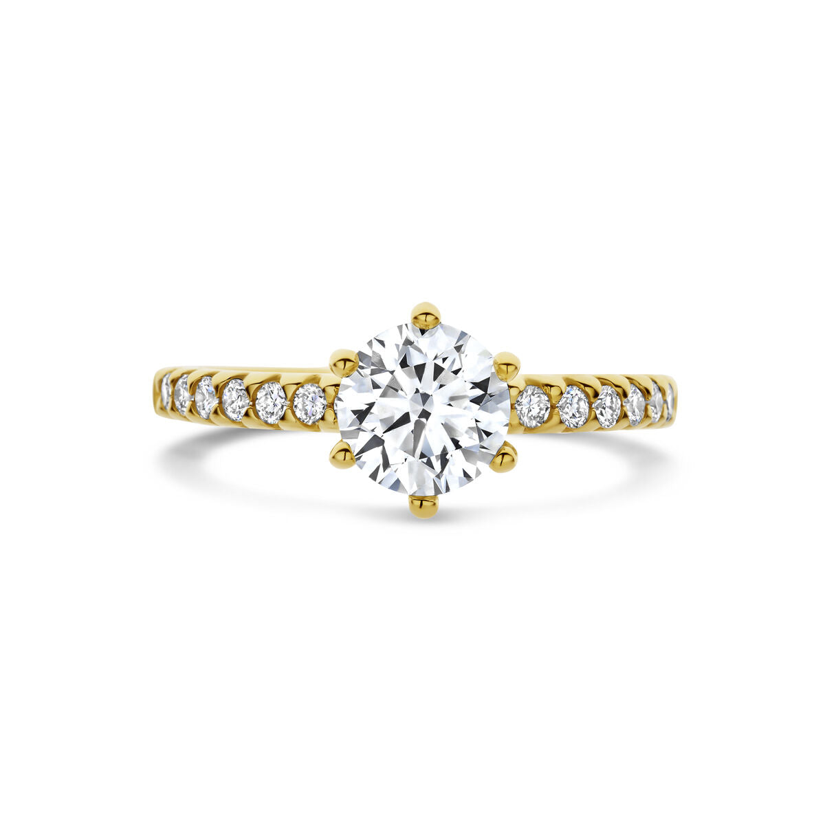 Fantasy Collection Ring lab grown diamant 1.24ct f vs 14K geelgoud