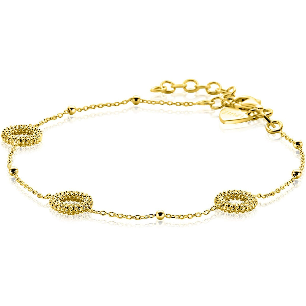ZINZI Verguld Zilveren Armband 17-20cm - ZIA2704G