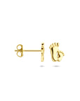 14K geelgouden oorknoppen voeten 7 mm - 4034131