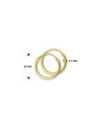 14K Geelgoud Oorringen 1,1 MM Vierkant 4001302