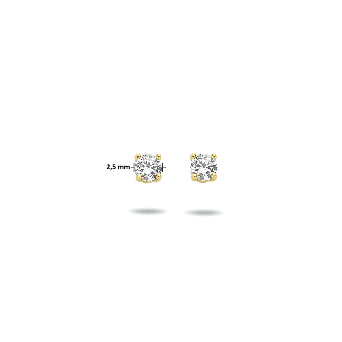 14K Geelgoud Oorknoppen Zirkonia 4010145