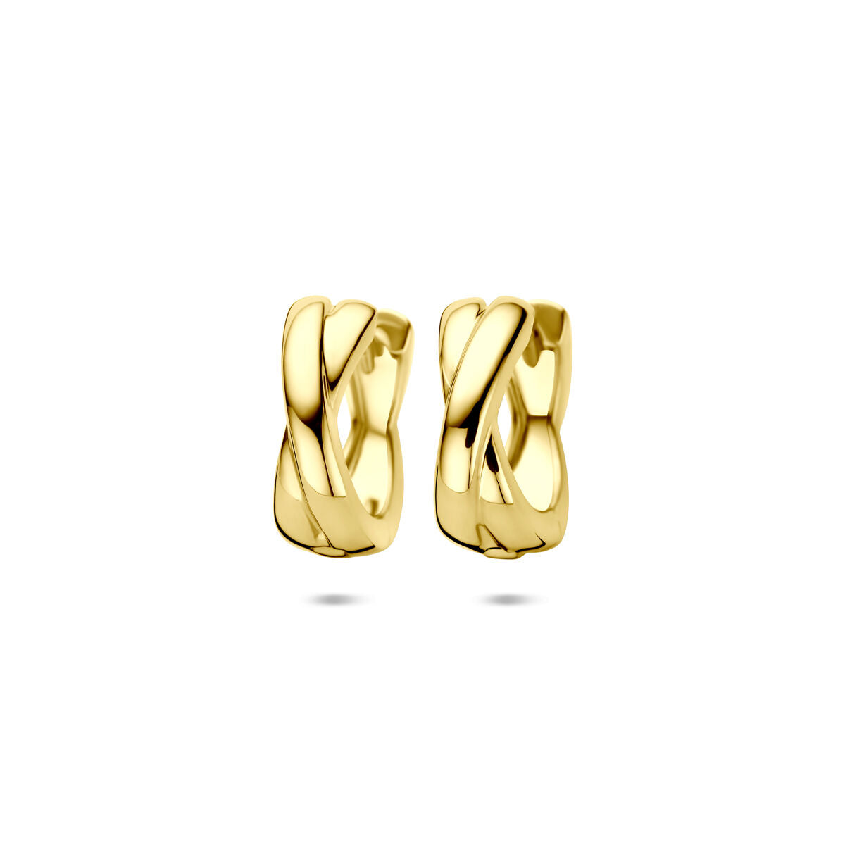 Zilveren vergulde geel klapoorringen 15 mm 1 micron - 2104095