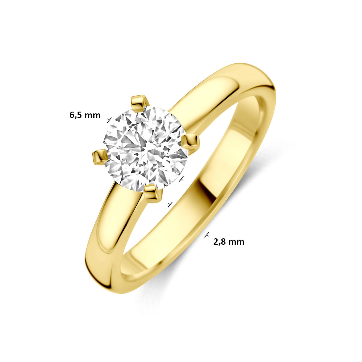 Fantasy Collection Ring lab grown diamant 1.00ct g vs 14K geelgoud