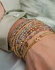Sparkling Jewels Armband Curb chain gold plated - Silver LK-CBG