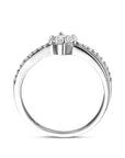 Zilveren Gerhodineerde Ring Zirkonia 1341177