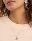Sparkling Jewels Hanger | Lime Jade Cushion Cut Amulet - Silver SP32-G64 - PansiteNederland.nl