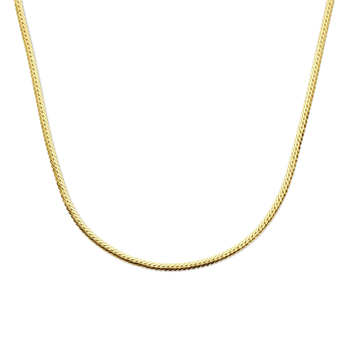 Fantasy Collection Collier gourmette 4 mm 40 + 4 cm 3 micron zilver verguld