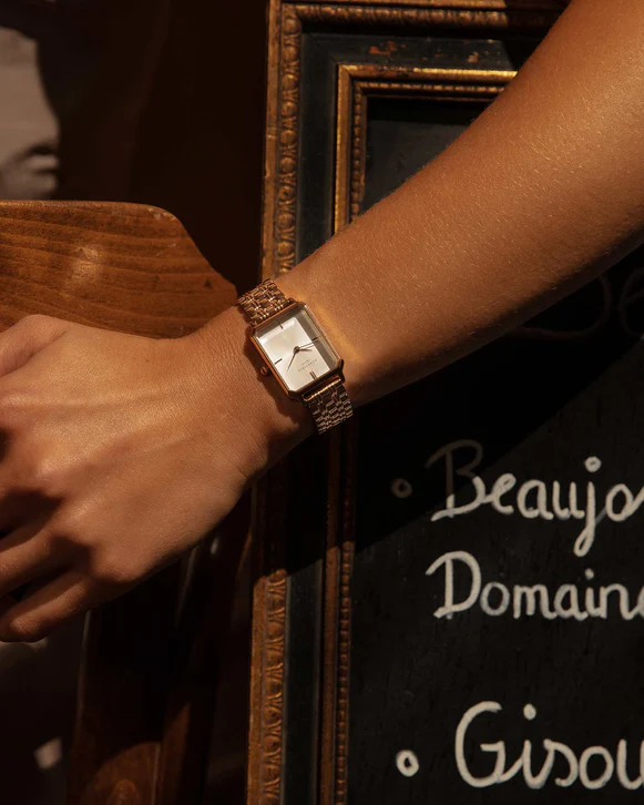 Rosefield horloge OCWSRG-O42 The Octagon White Sunray Steel Rose Gold - PansiteNederland.nl