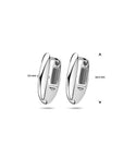 Zilveren gerhodineerde klapoorringen 16,5 mm - 1340788
