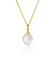 Zinzi Gold 14 krt gouden hanger met witte parel 10mm in natuurlijke vorm ZGH405 (zonder collier) - PansiteNederland.nl