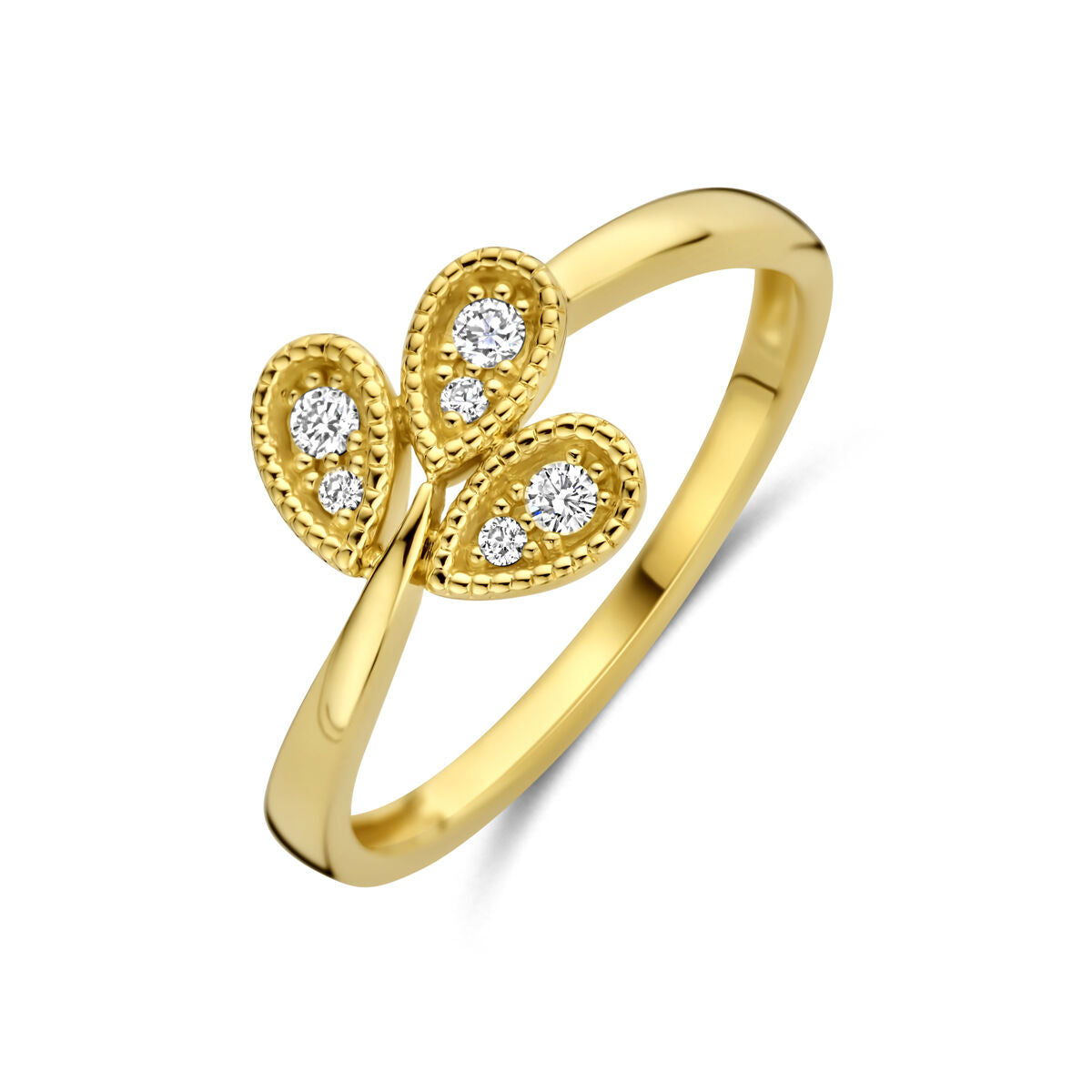 Fantasy Collection Ring diamant 0.09ct h si 14K geelgoud