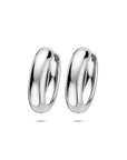 Zilveren gerhodineerde klapoorringen 25 mm - 1341000