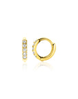Zinzi Gold 14 krt gouden oorringen bezet met witte zirkonia's, luxe klapsluiting 8x1,6mm ZGO467