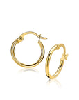 Zinzi Gold 14 karaat gouden oorringen ronde buis 13,5 x 1,5mm ZGO126
