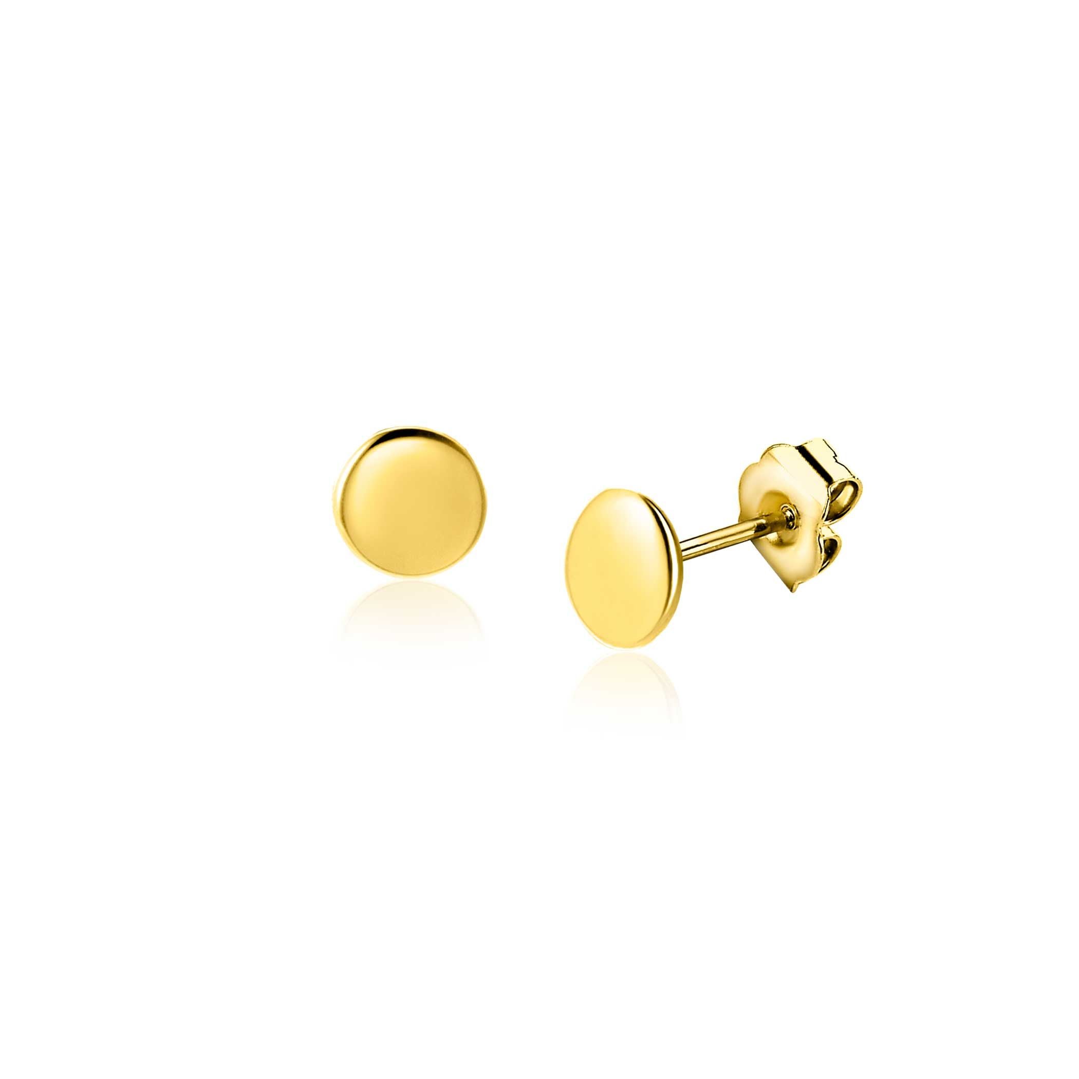 ZINZI 14K Gouden Oorknoppen ZGO503 zilver oorbellen