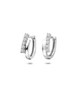 Zilveren gerhodineerde klapoorringen zirkonia 13 mm - 1341837