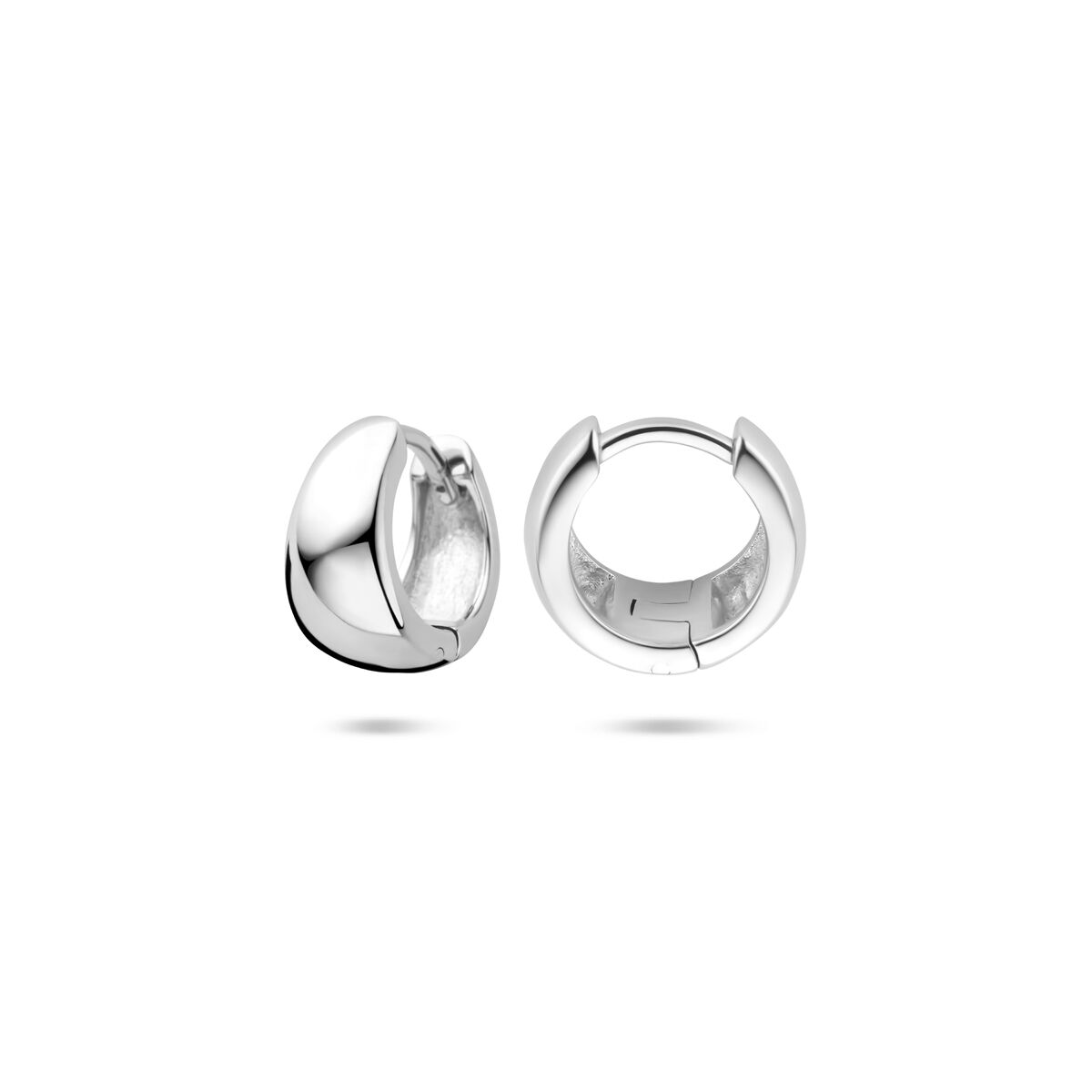Zilveren gerhodineerde klapoorringen 11 mm - 1340878