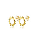 Zinzi Gold 14 krt gouden oorknoppen met zonnetje ZGO401