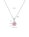 zilver gerhodineerd collier bloem zirkonia 36 + 4 cm 1337281 - PansiteNederland.nl