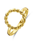 14K Geelgouden Ring Rondje Gedraaid 4034341
