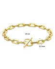 14K geelgouden armband kapittelslot 5,5 mm 19 cm - 4034545