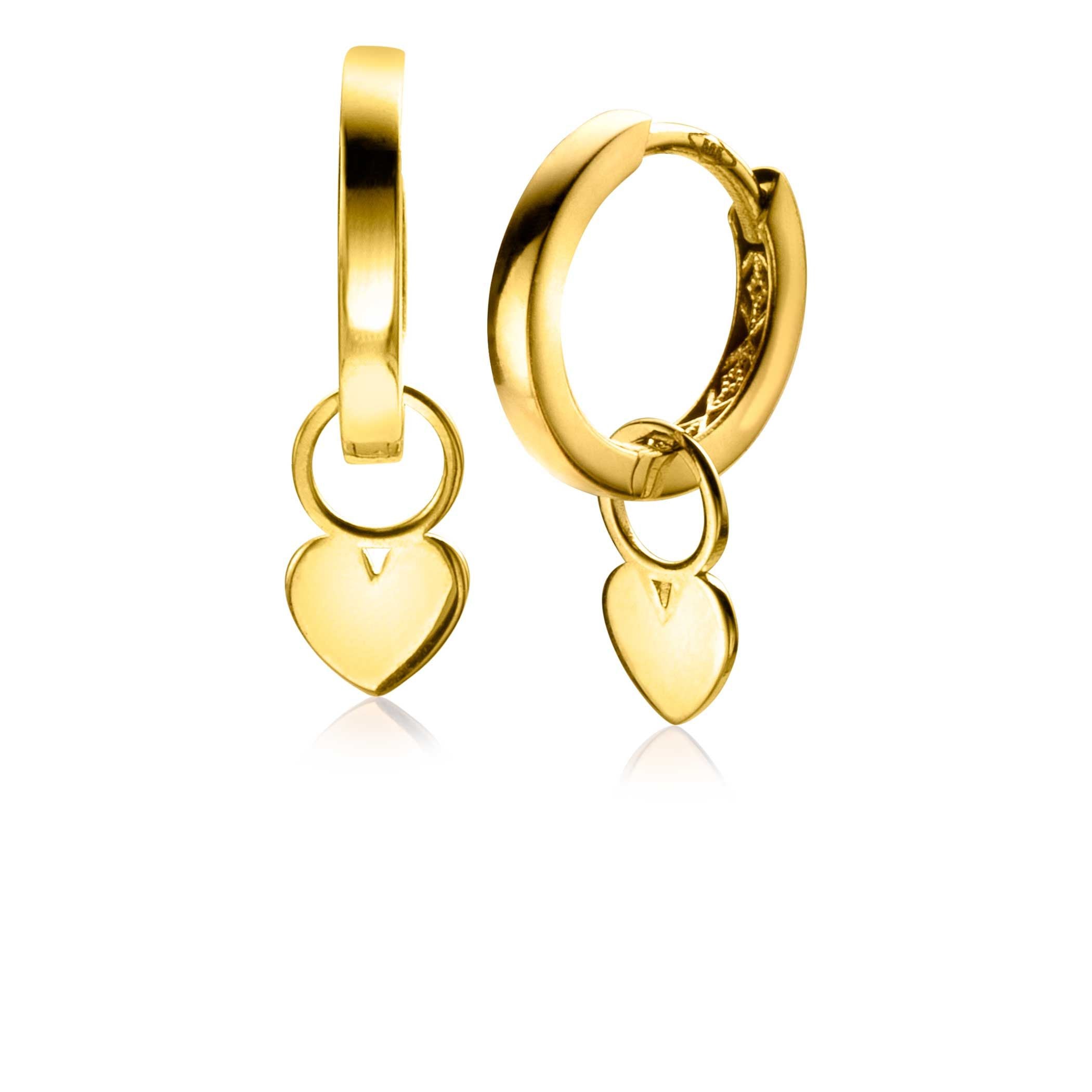ZINZI 14K Gouden Oorbedels ZGCH389 zilver
