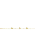 ZINZI gold plated armband met open rondjes & bolstructuur 17-20cm ZIA2704G