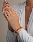 Sparkling Jewels Armband - Citrine Quartz Interstellar - Goud 3mm SBG-GEM38-3MM-MIX
