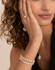 Sparkling Jewels Armband Pearl Saturn small - Gold 4mm SBG-PEARL-ADD-4MM - PansiteNederland.nl
