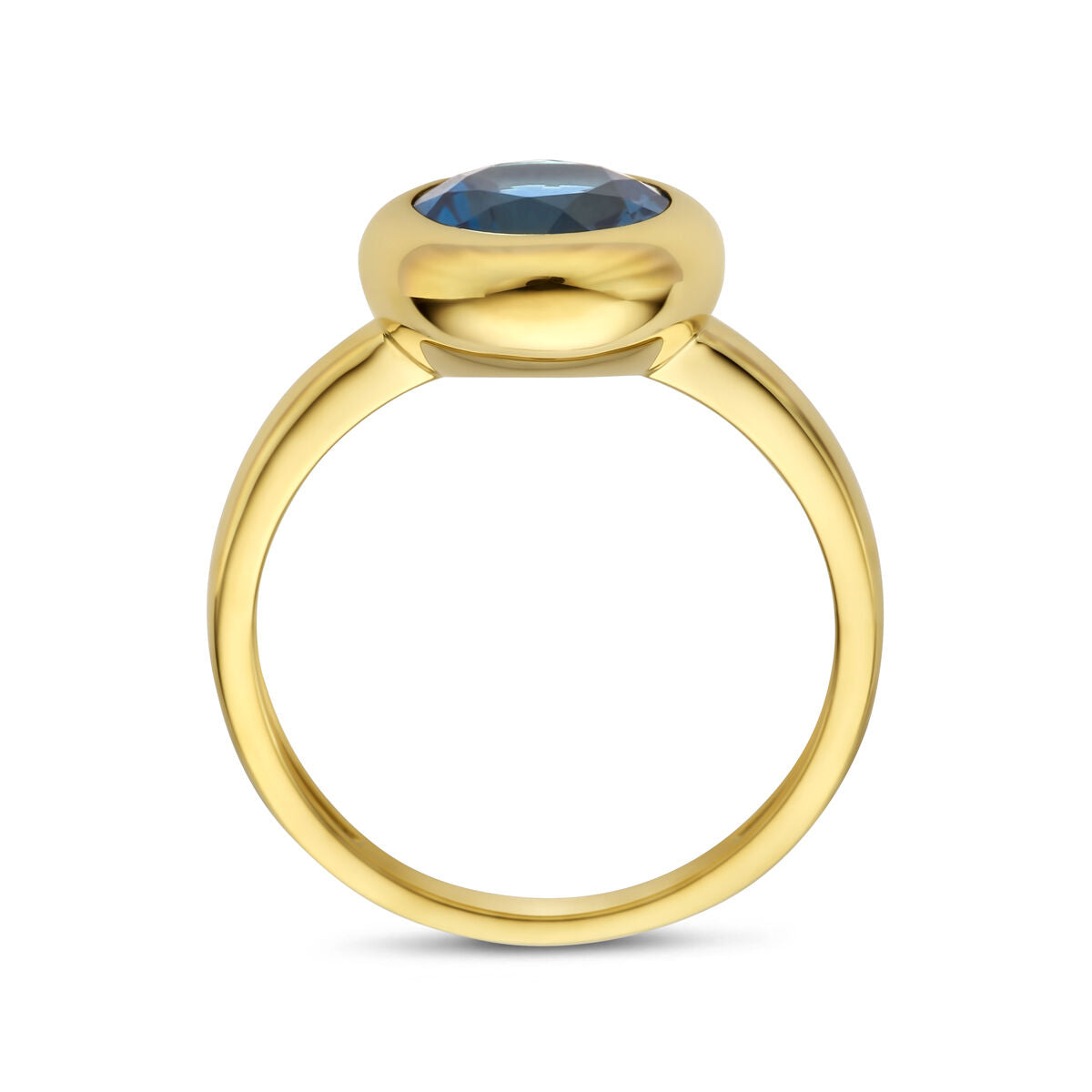 Fantasy Collection Ring london blue topaas 14K geelgoud