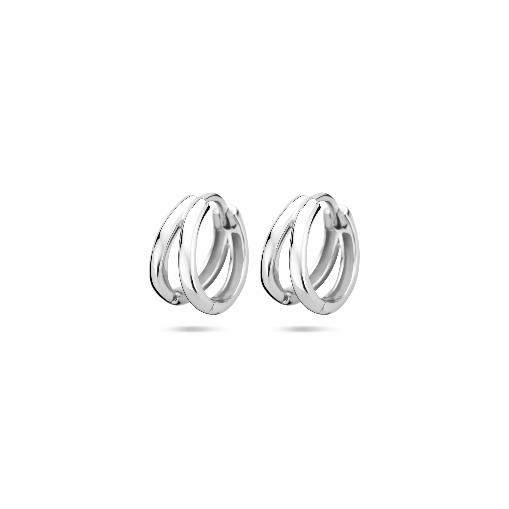 Zilveren gerhodineerde klapoorringen 12,5 mm - 1340809