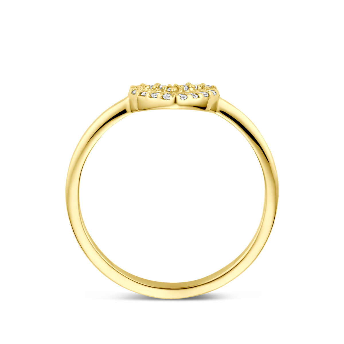 Fantasy Collection Ring hartje lab grown diamant 0.09ct g vs 14K geelgoud