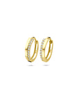 9K Geelgouden 9k klapoorringen zirkonia 12 mm - 8000205