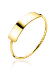 ZINZI Gold 14 karaat gouden ring rechthoek plaatje ZGR176 - PansiteNederland.nl