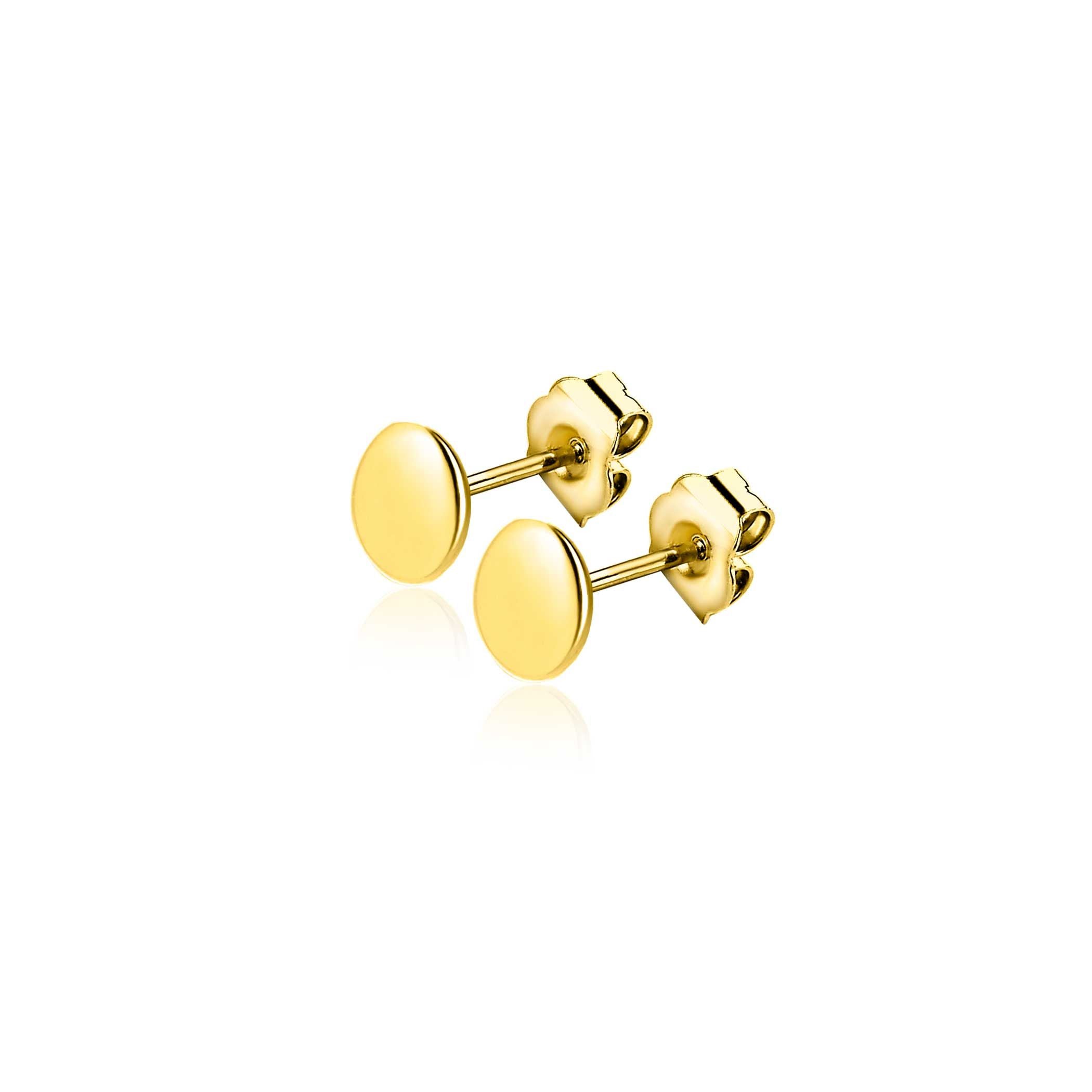 ZINZI 14K Gouden Oorknoppen ZGO503 zilver oorbellen