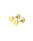 Zinzi Gold 14 karaat gouden oorknoppen glad rond 5mm ZGO503