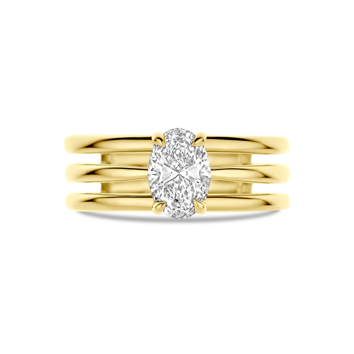 Fantasy Collection Ring lab grown diamant 1.00ct h si 14K geelgoud