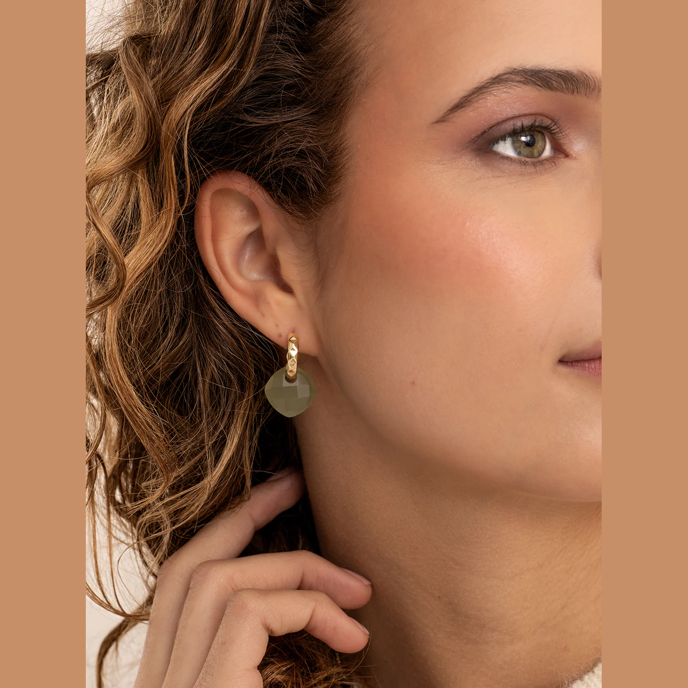 Sparkling Jewels Oorstenen | Cushion Cut - Lime Jade EAGEM64-CC - PansiteNederland.nl