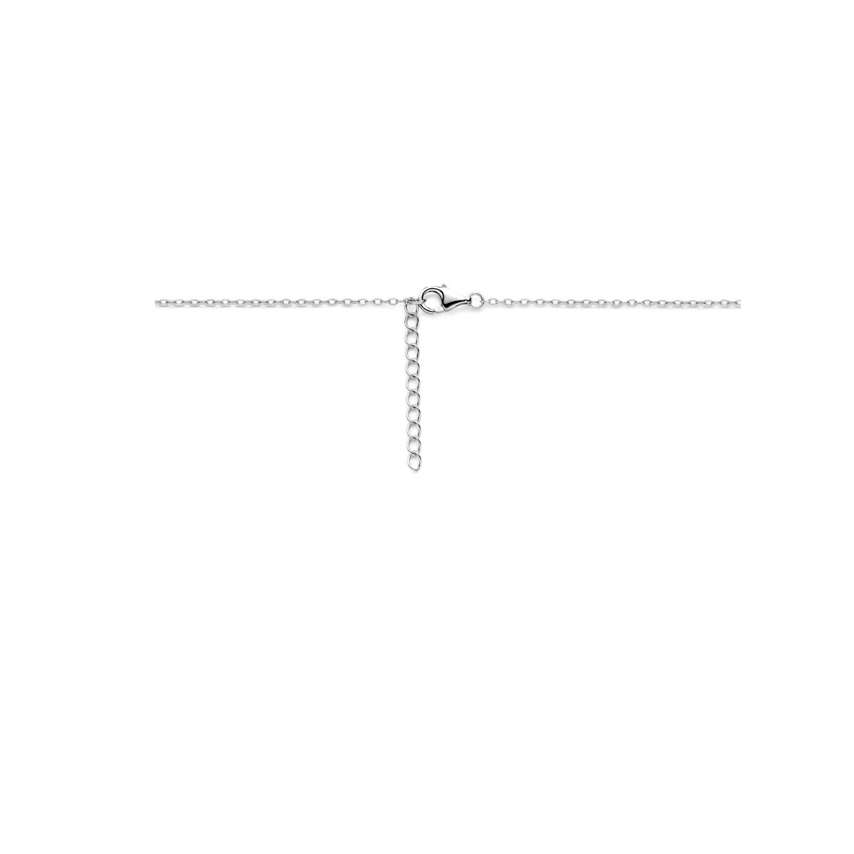 Fantasy Collection Collier emaille hartje 36 + 3 cm zilver
