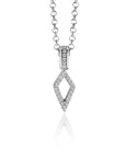 Zinzi zilveren hanger vliegervorm bezet met witte zirkonia's en luxe hangoog 20mm ZIH2497 (zonder collier) - PansiteNederland.nl