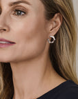 Zilveren gerhodineerde klapoorringen poli/mat 23,5 mm - 1341187