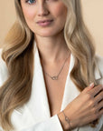 Zinzi Zilveren Armband met Twee Verbonden Hartjes ZIA2513