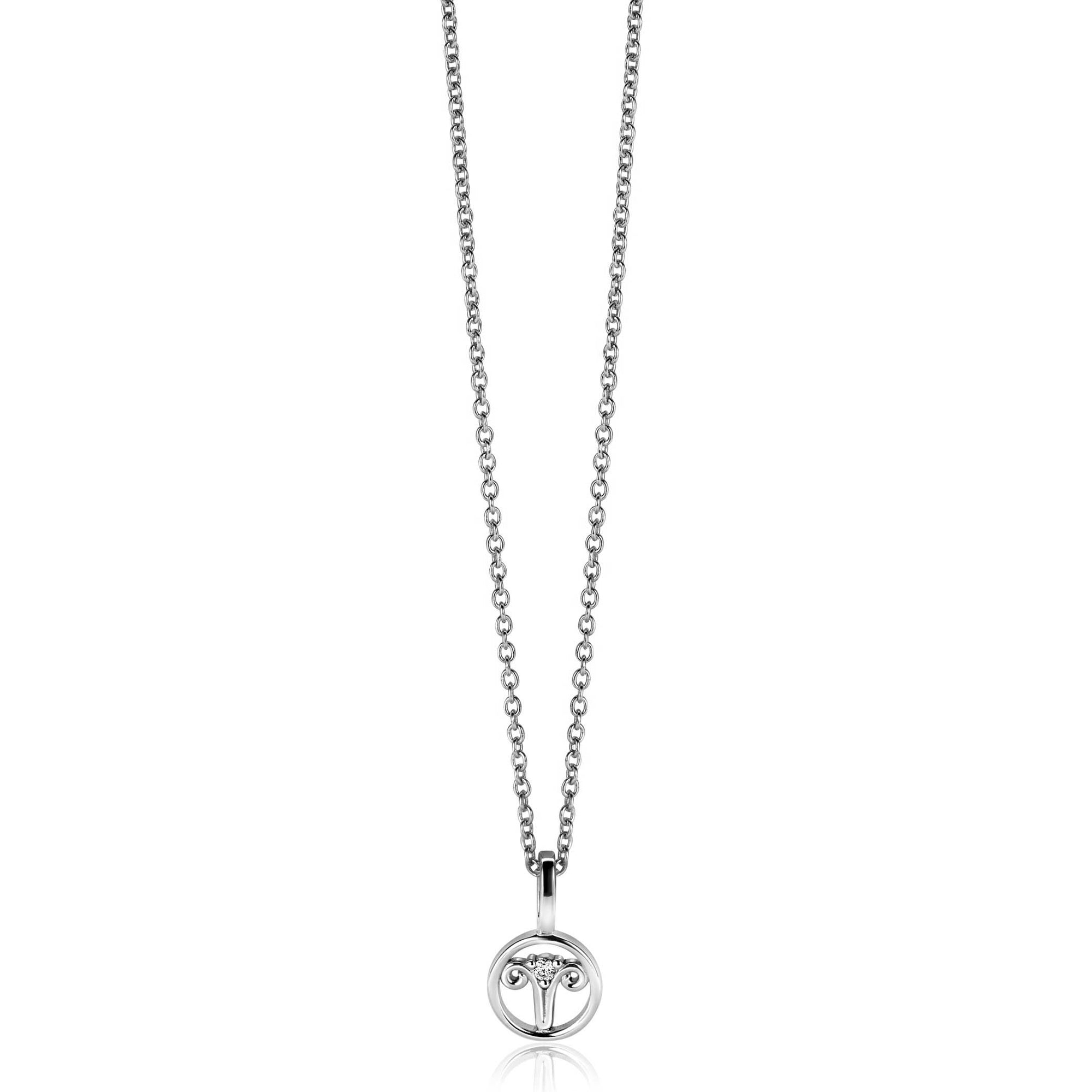 Zinzi zilveren Ram sterrenbeeldhanger bezet met witte zirkonia ZIH-RAM (zonder collier) - PansiteNederland.nl
