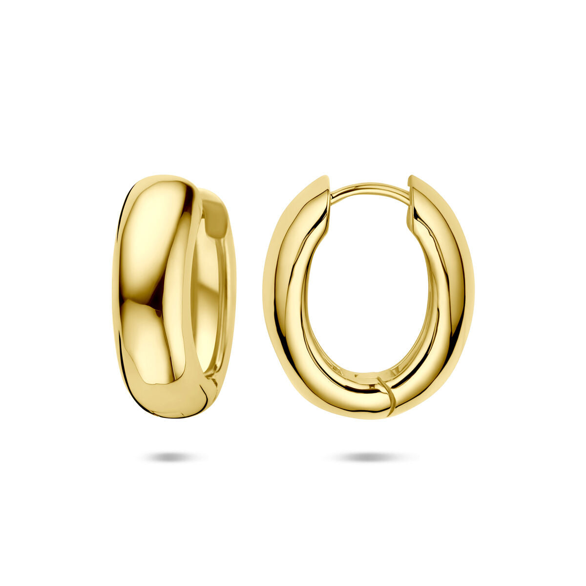 Zilveren vergulde geel klapoorringen 20 mm 1 micron - 2104091